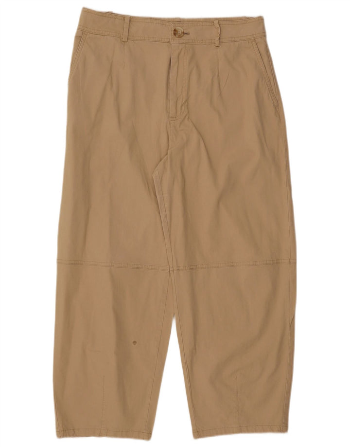 Pantaloni corti affusolati a vita alta ZARA da donna grandi W30 L24 Beige