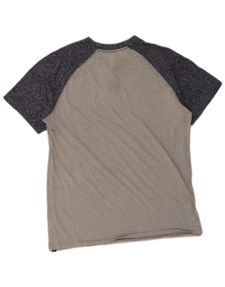 T-shirt Hurley da uomo dalla vestibilità premium, in poliestere color block grigio medio