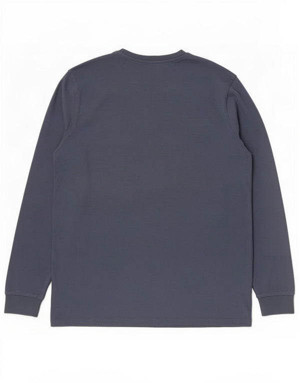 Marks & Spencer Mens Top Long Sleeve 2XL Blue Cotton