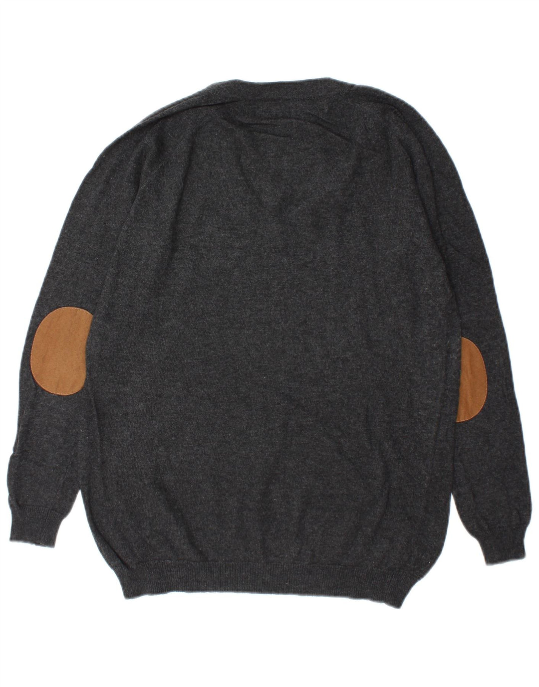Maglione Zara da uomo con scollo a V piccolo in cotone grigio