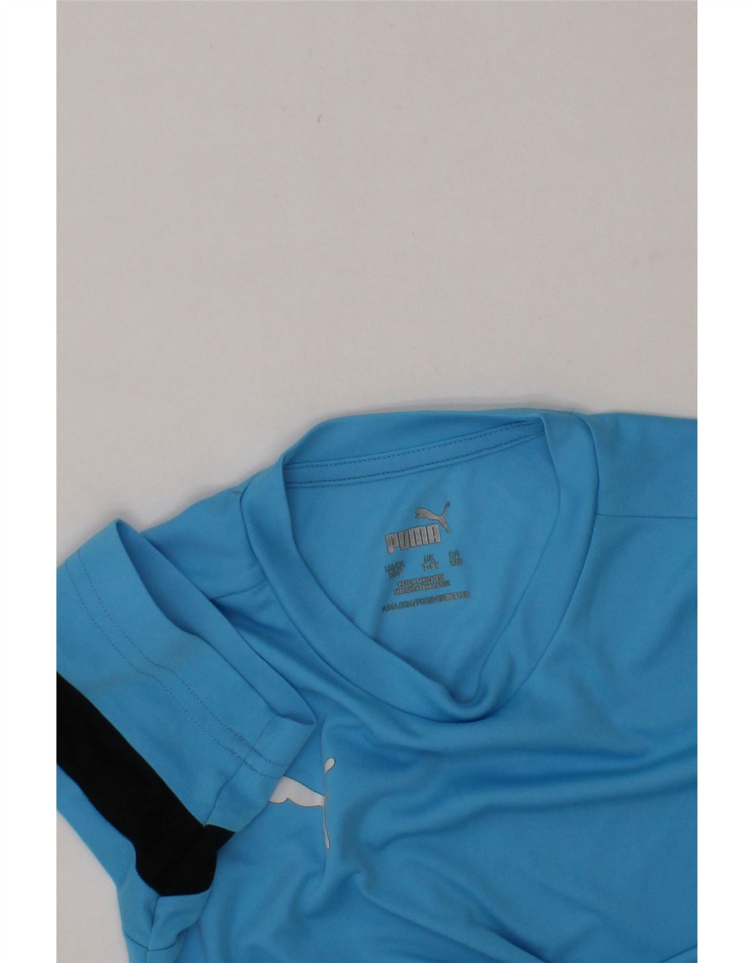 PUMA Boys T-Shirt Top 7-8 Years Blue Vintage Puma and Second-Hand Puma from Messina Hembry 