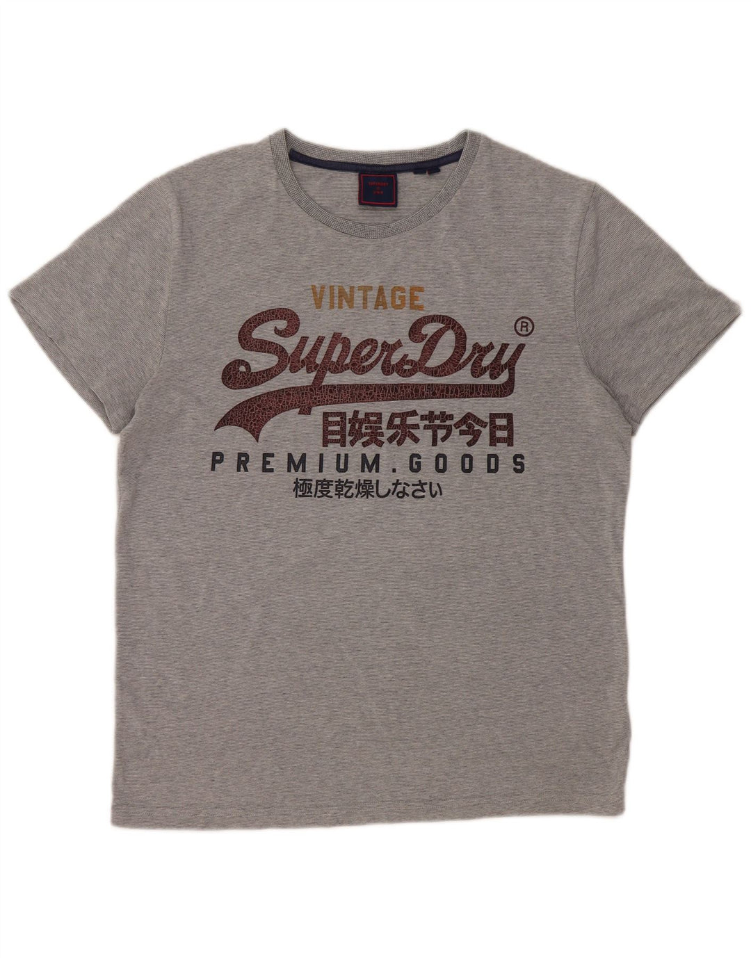 T-shirt grafica da donna Superdry Top UK 18 XL cotone grigio