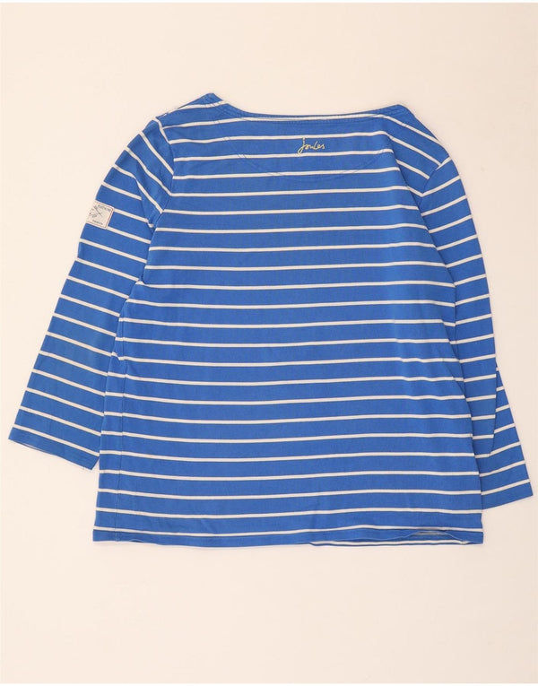 Joules Top da donna a maniche lunghe UK 16 Cotone a righe grandi blu