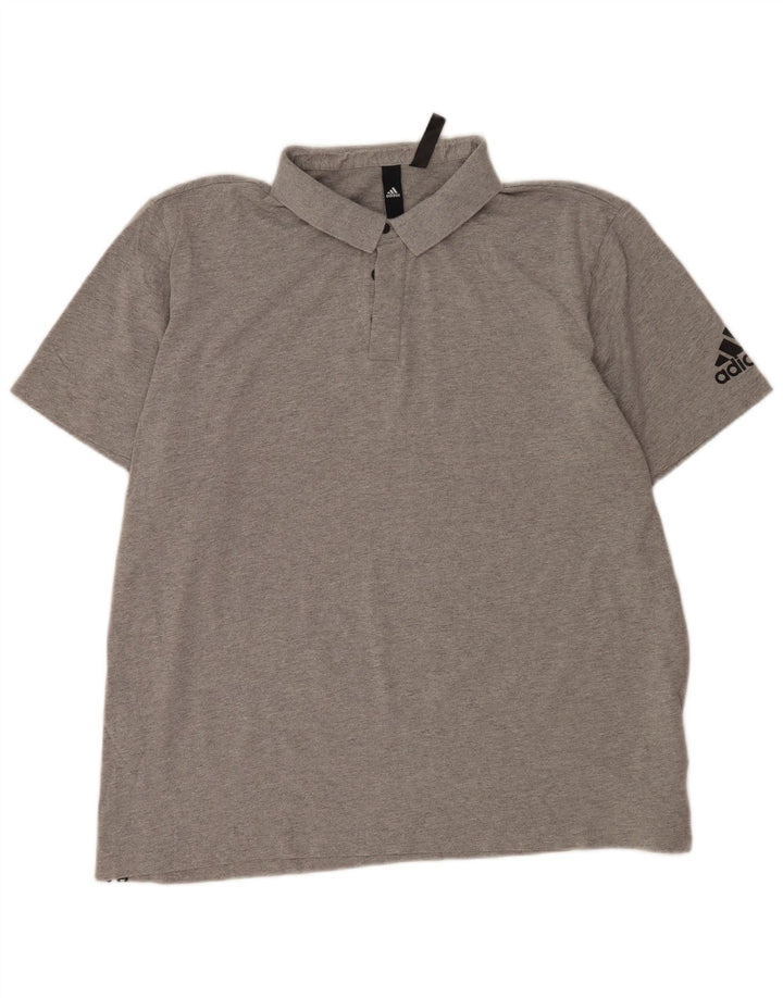 Polo Adidas da uomo 2XL in cotone grigio