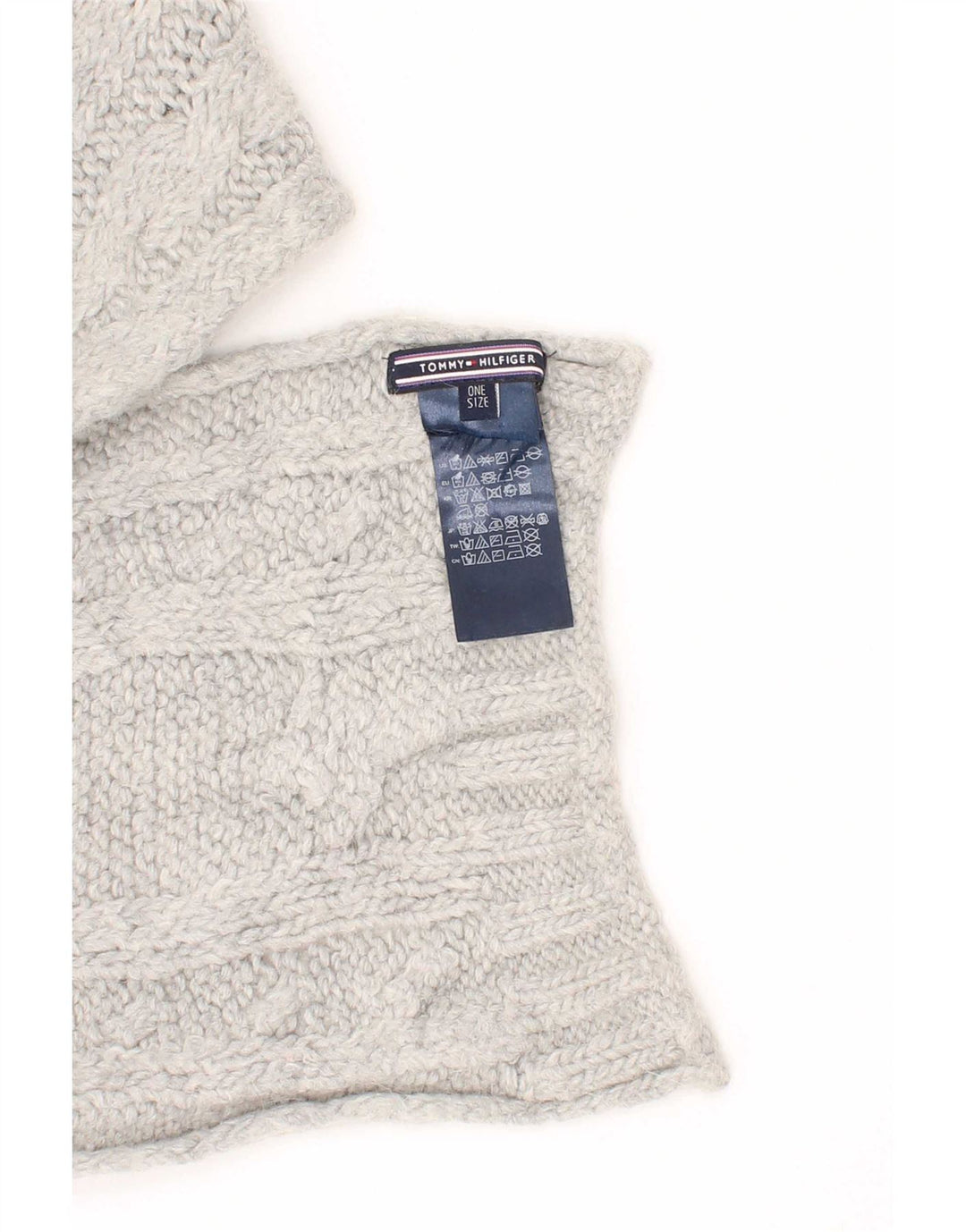 Sciarpa rettangolare in maglia da uomo Tommy Hilfiger taglia unica grigia