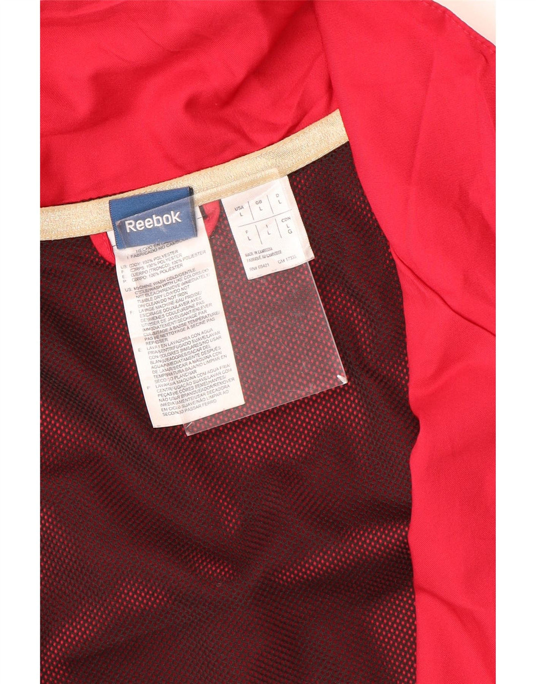 Giacca da tuta da donna Reebok UK 16 Large Rosa Poliestere color block