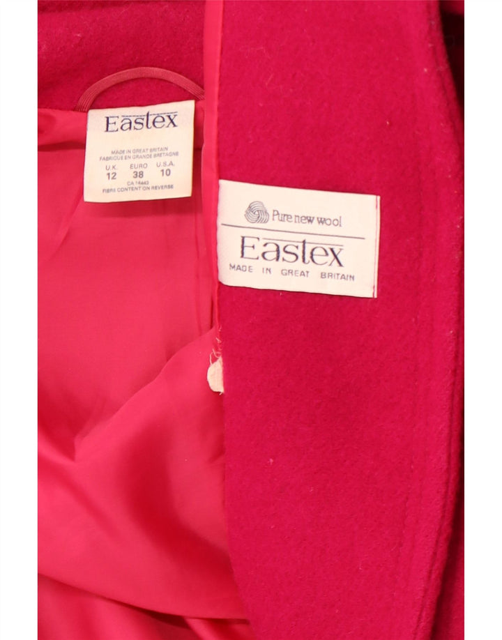 Cappotto doppiopetto da donna EASTEX UK 12 Lana nuova rosa medio