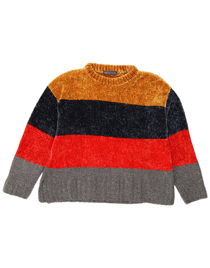 Maglione maglione con scollo a barca da donna Marks & Spencer UK 12 medio multicolore