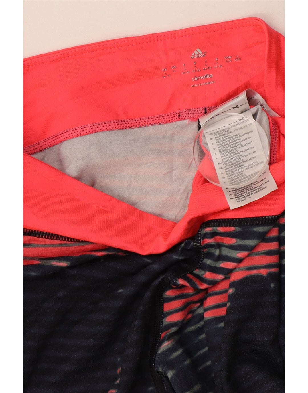 Leggings ADIDAS Climalite da donna UK 16/18 Grande blu navy floreale