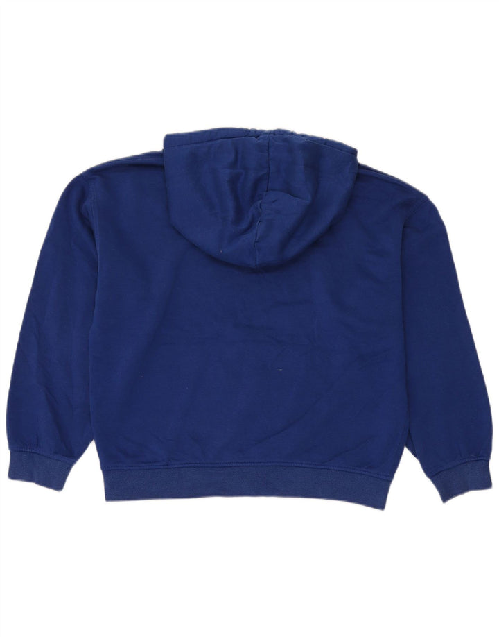 Maglione oversize con cappuccio da donna Zara UK 14 cotone blu medio