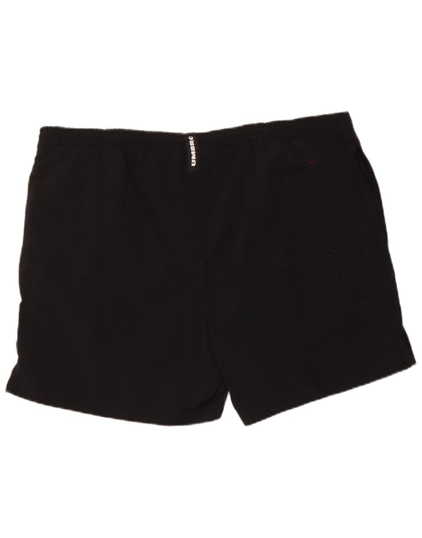Pantaloncini da bagno Umbro da uomo grandi in poliestere nero