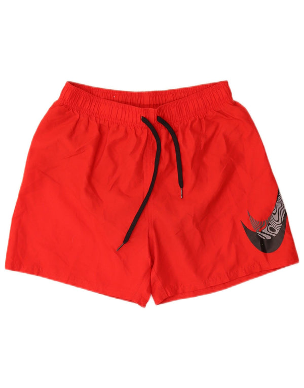 Pantaloncini da bagno grafici Nike da uomo in poliestere rosso medio