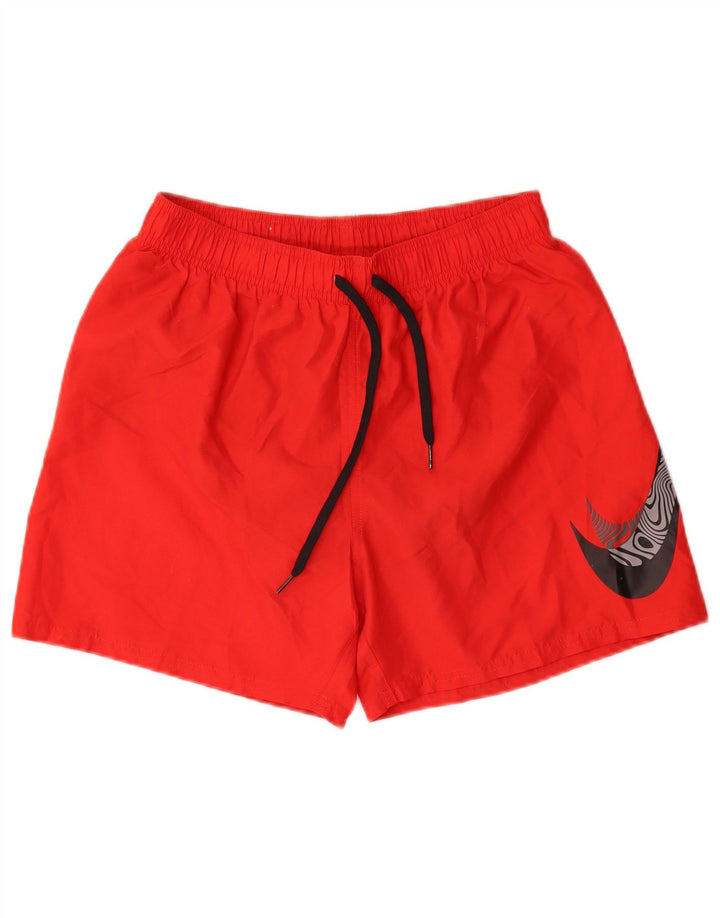Pantaloncini da bagno grafici Nike da uomo in poliestere rosso medio
