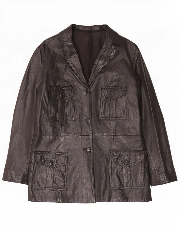 Giacca in pelle da donna Maxime UK 14 media nera