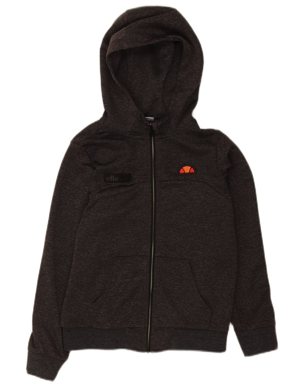 Maglione con cappuccio e zip da bambino vestibilità regolare Ellesse 9-10 anni grigio medio chiazzato