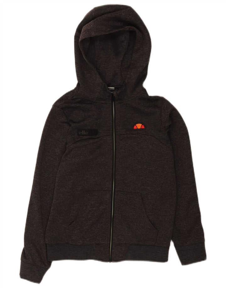 Maglione con cappuccio e zip da bambino vestibilità regolare Ellesse 9-10 anni grigio medio chiazzato
