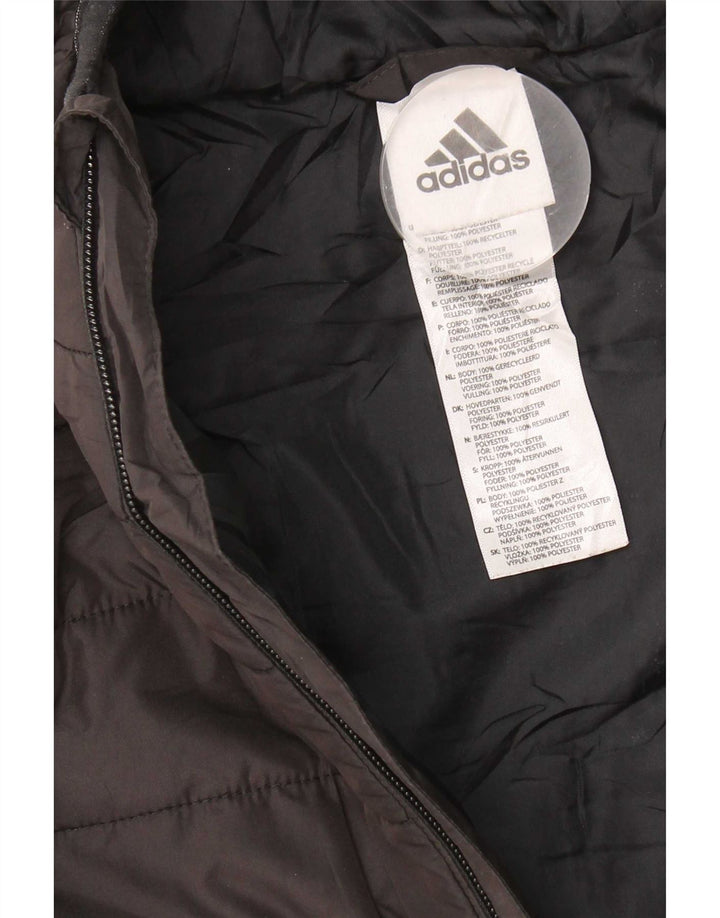 Giacca imbottita con cappuccio Adidas da ragazzo 10-11 anni media poliestere nero