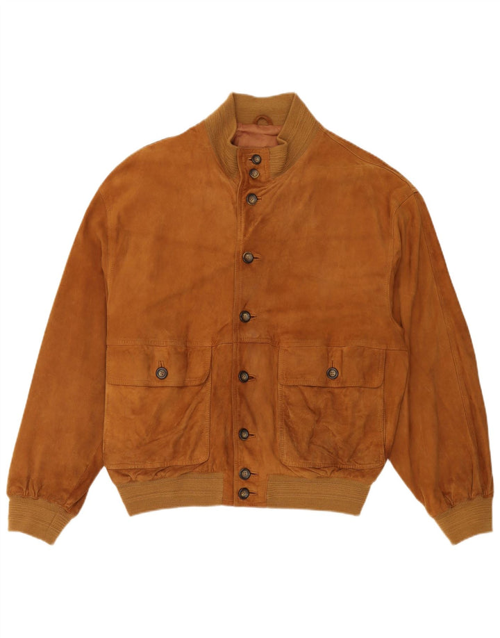Giubbotto bomber in pelle scamosciata da uomo Gara IT 50 Large Marrone