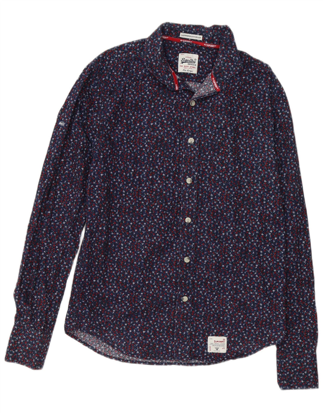 Camicia da uomo SUPERDRY grande blu navy floreale