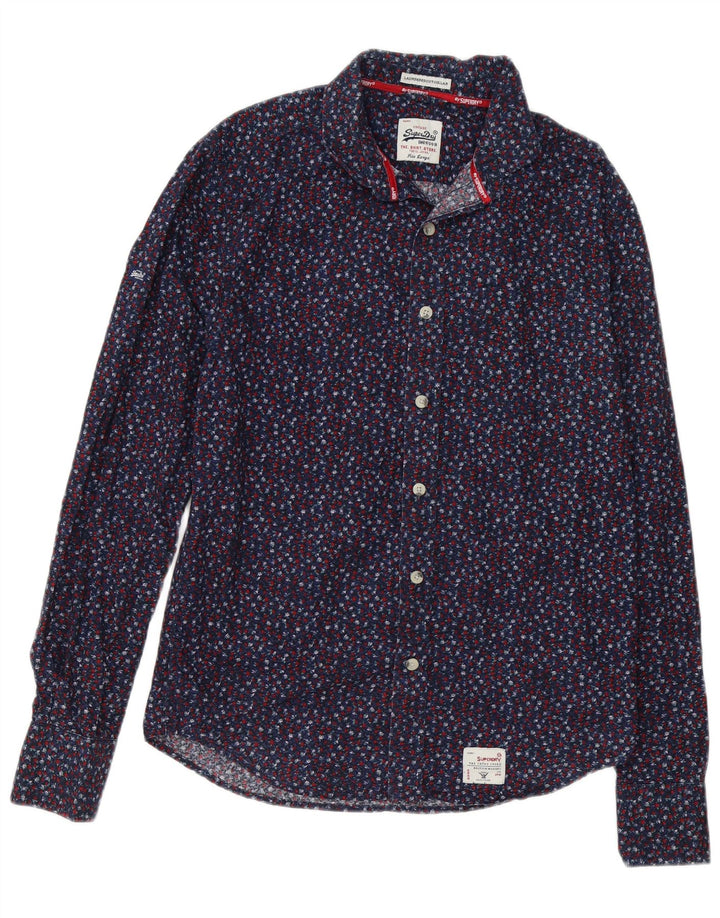 Camicia da uomo SUPERDRY grande blu navy floreale