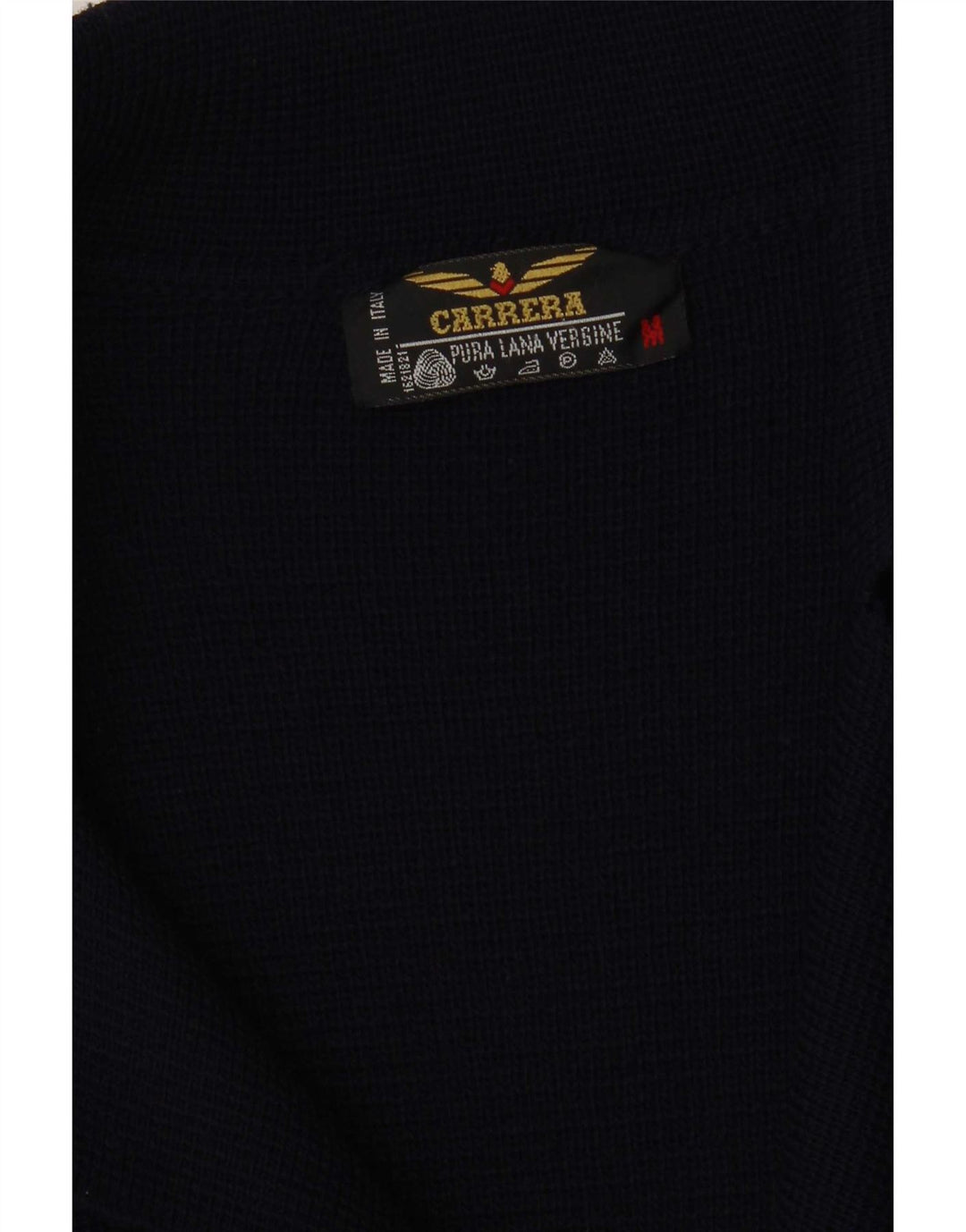 Maglione cardigan doppiopetto da uomo Carrera medio blu navy in lana vergine