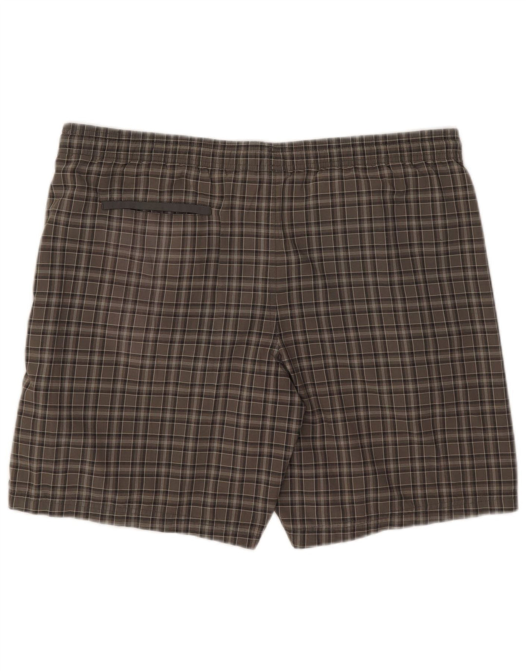 Pantaloncini da bagno da uomo Adidas grandi in poliestere a quadri grigi