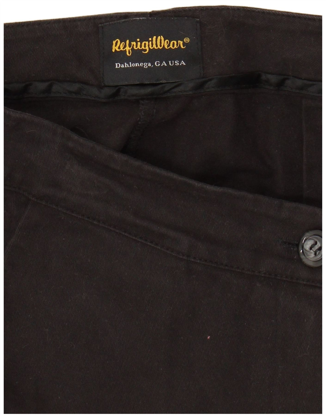 REFRIGIWEAR Pantaloni corti dritti da donna piccoli W28 L25 cotone nero