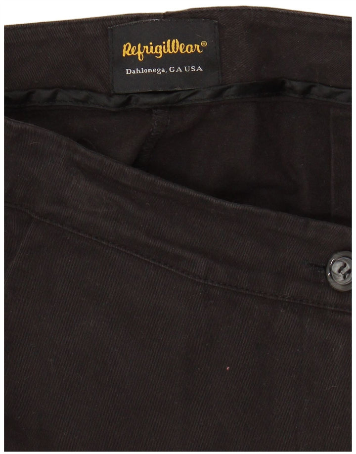 REFRIGIWEAR Pantaloni corti dritti da donna piccoli W28 L25 cotone nero