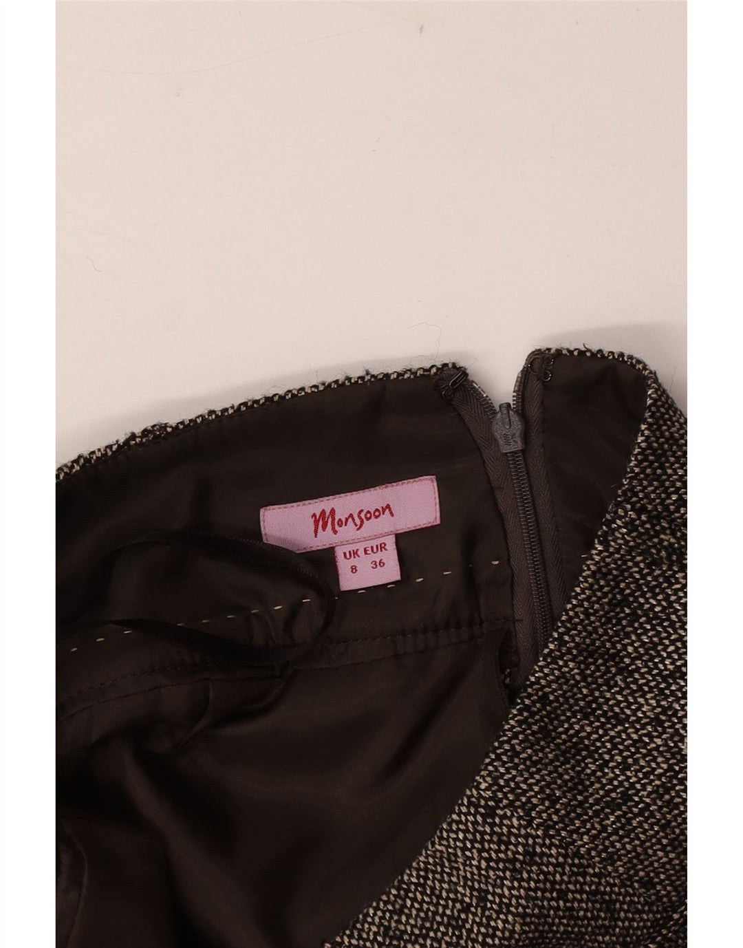Gonna a tubino da donna Monsoon UK 8 piccola W30 grigia chiazzata