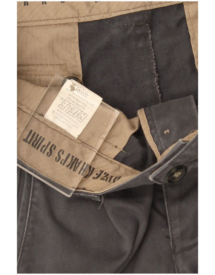 Pantaloni cargo dritti da uomo Rifle W32 L34 in cotone grigio