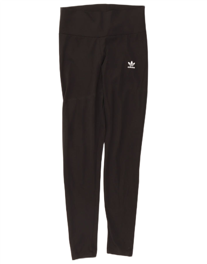 Leggings grafici da donna Adidas UK 14 grande poliestere nero
