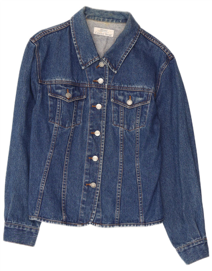 ST. BERNARD Womens Denim Jacket UK 12 Medium Blue Cotton
