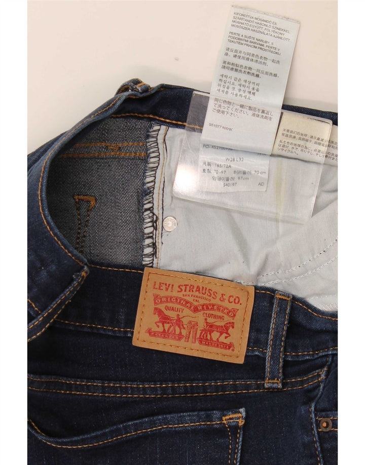 Jeans dritti Levi's da donna 714 W28 L27 cotone blu