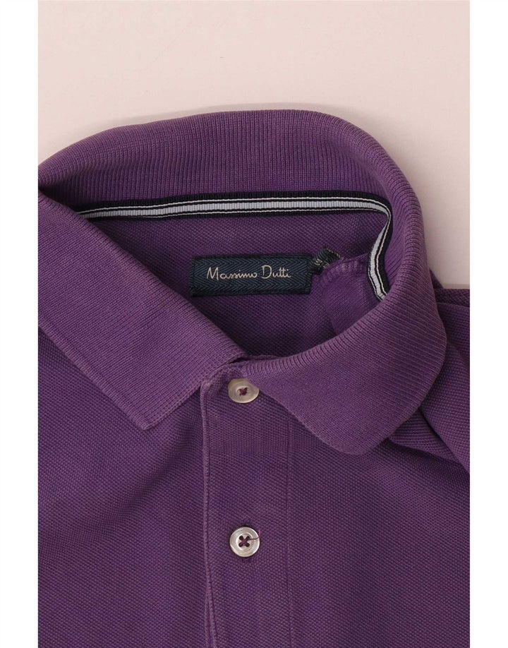 Polo da uomo Massimo Dutti viola medio