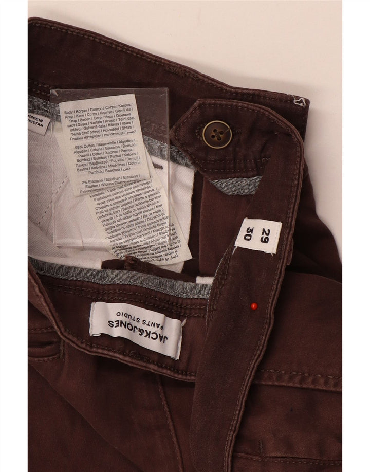 Pantaloni cargo slim da uomo Jack & Jones W29 L30 in cotone marrone