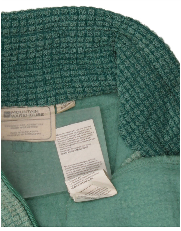 MOUNTAIN WAREHOUSE Maglione in pile da donna con collo e zip UK 8 piccolo verde