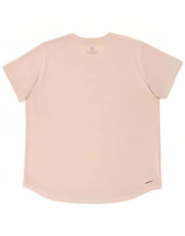 T-shirt grafica Adidas Aeroready da donna UK 24/26 2XL Poliestere grigio