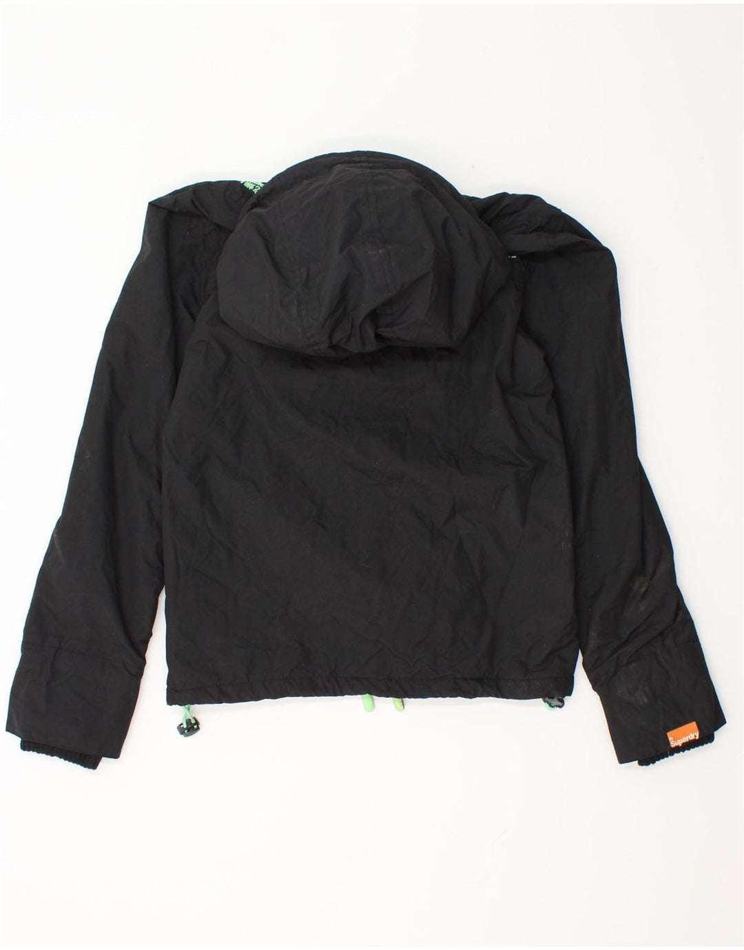 Giacca a vento grafica da donna Superdry UK 10 piccola nera