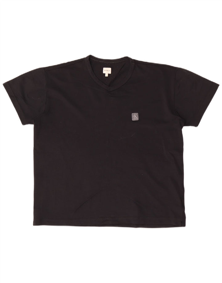 T-shirt da uomo Calvin Klein Jeans Top XL nera in poliammide