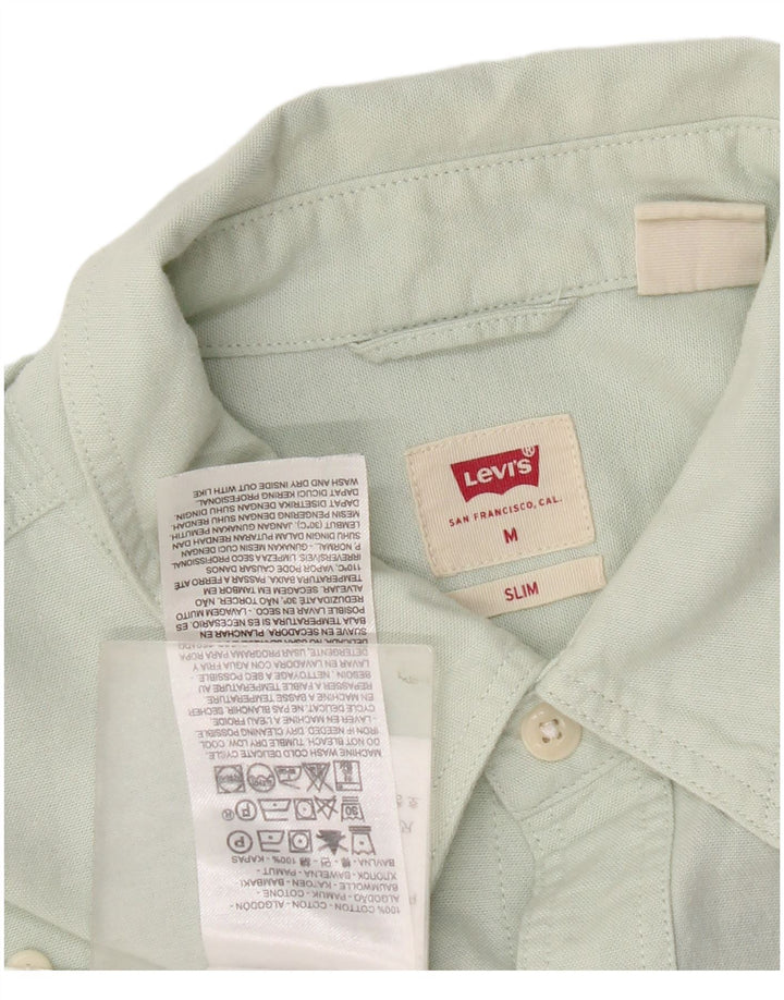 Camicia Levi's da uomo slim fit in cotone verde medio
