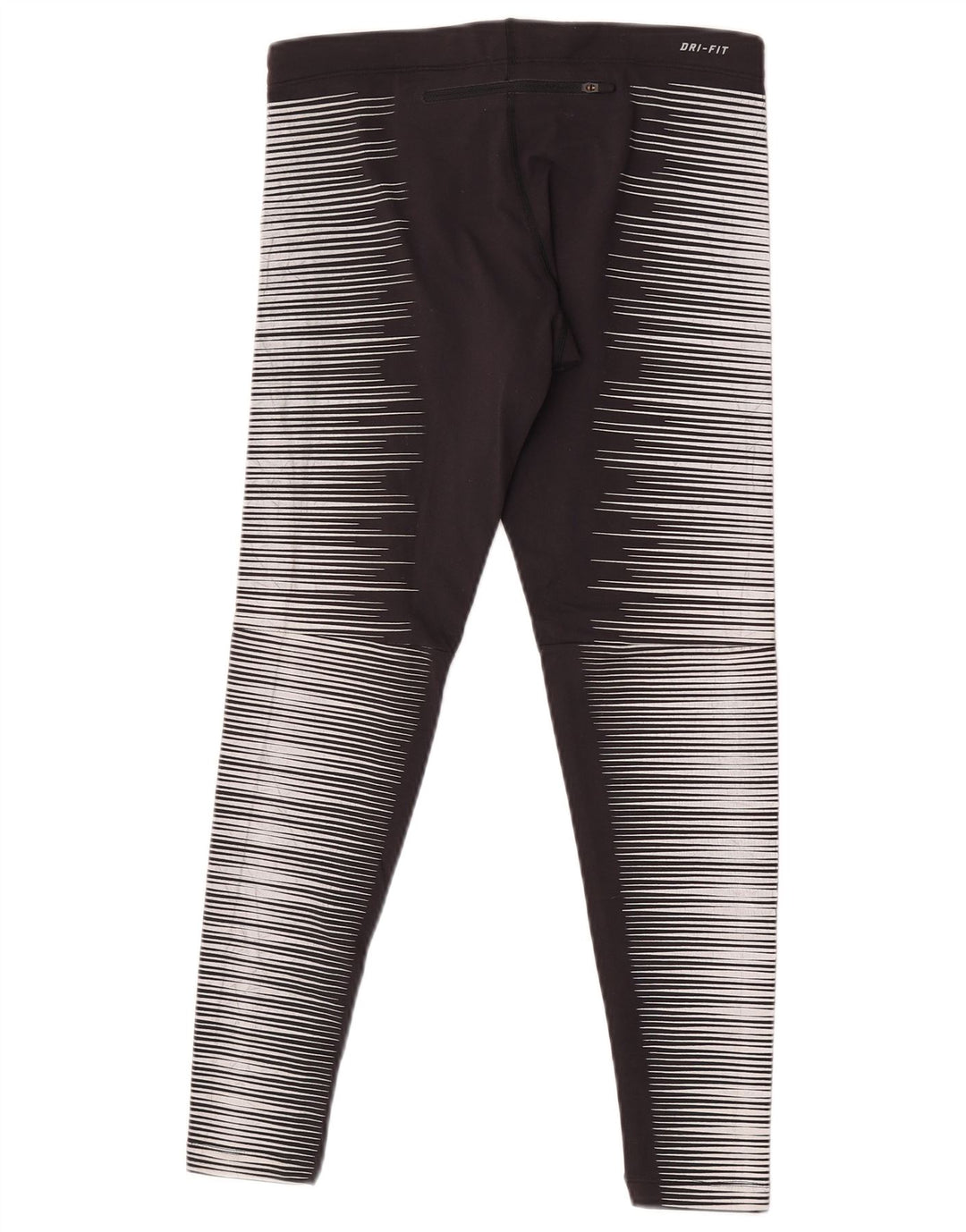 Leggings Nike Dri Fit da donna UK 12 nylon a righe nere medie
