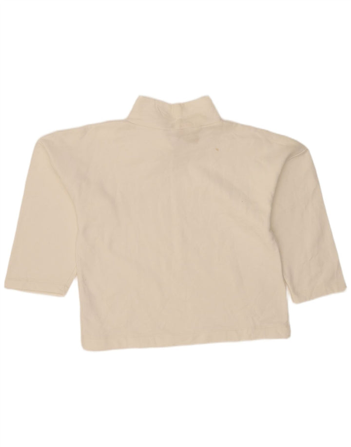 Top Zara da donna oversize con maniche a 3/4 UK 10 Small in cotone bianco sporco