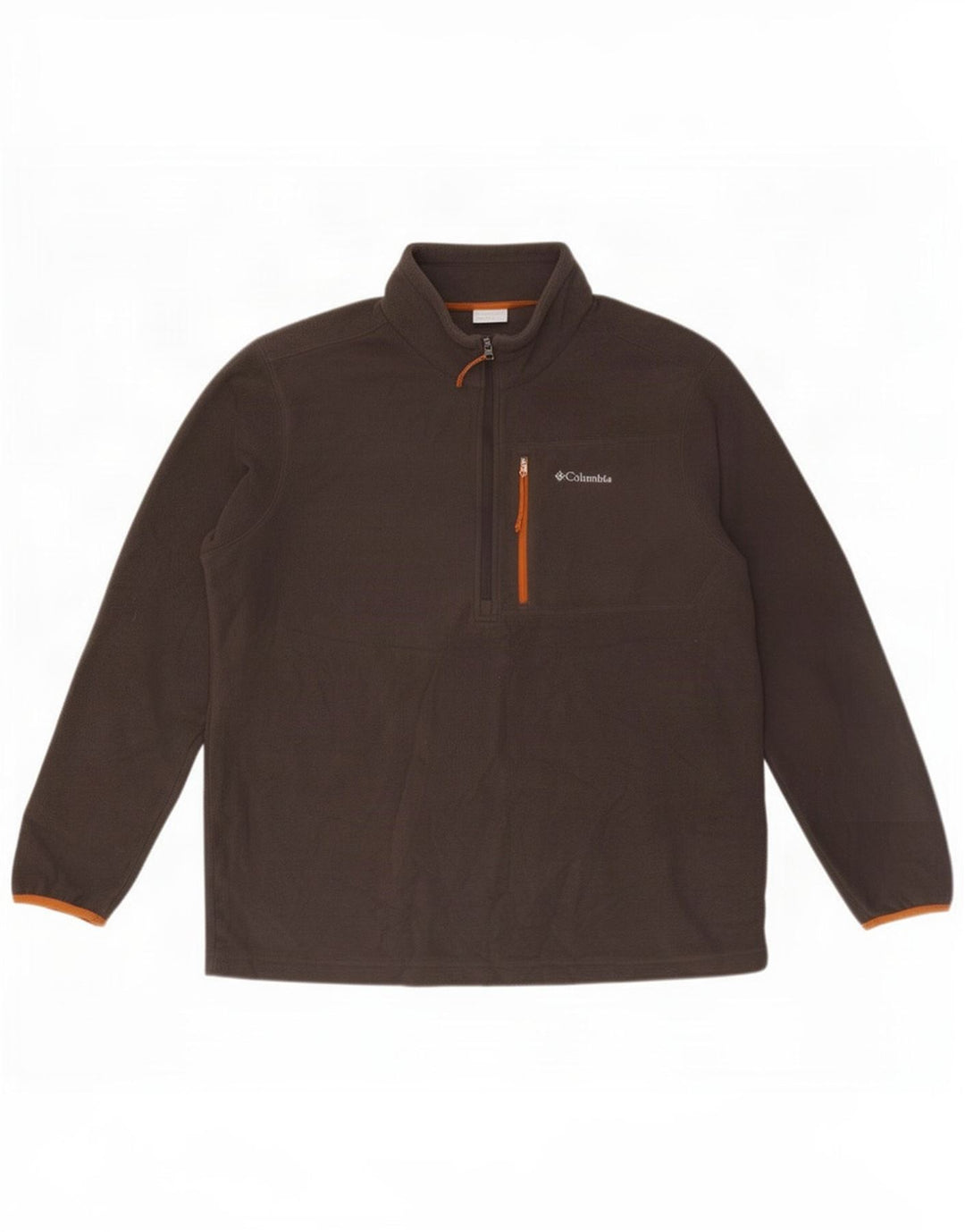 Maglione in pile Columbia da uomo con zip e collo XL in poliestere grigio
