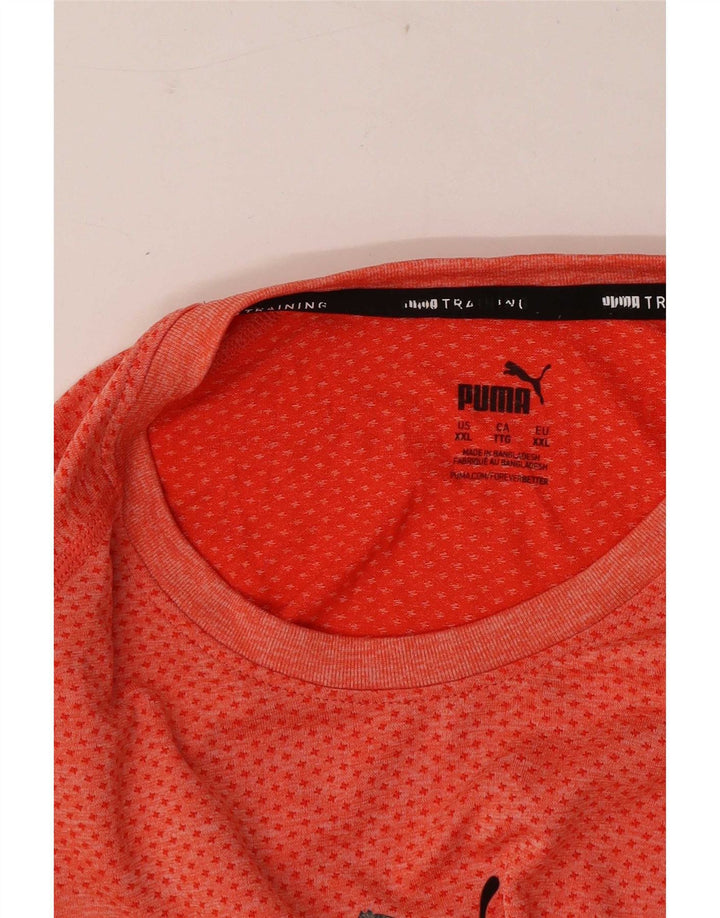 T-shirt da uomo Puma Top 2XL rossa screziata