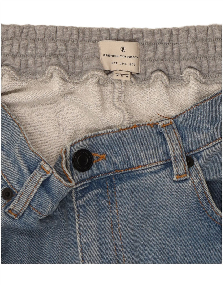 FRENCH CONNECTION Jeans slim da donna UK 12 Medium W30 L28 Blu Colourblock