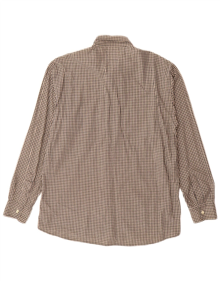 Camicia da uomo Rifle Large in cotone a quadretti beige