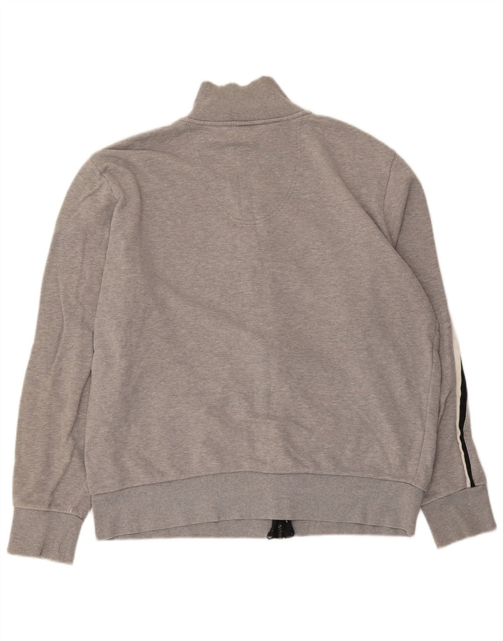 Giacca da ginnastica da uomo Hugo Boss, giacca grande in cotone a righe grigie