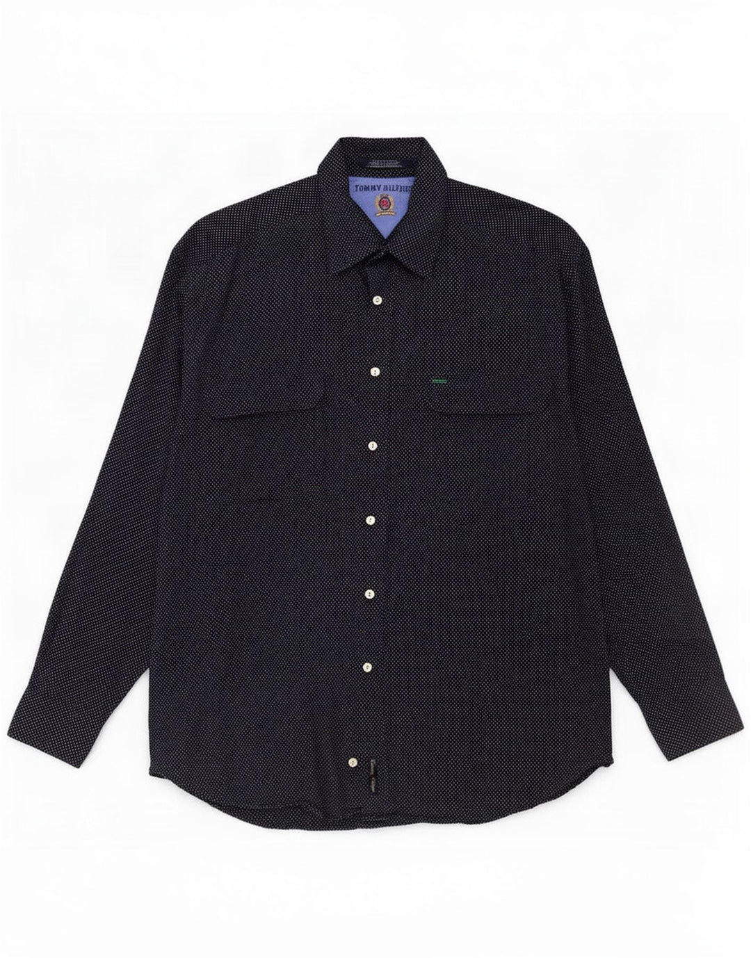 Tommy Hilfiger Camicia da uomo grande in rayon maculato blu navy