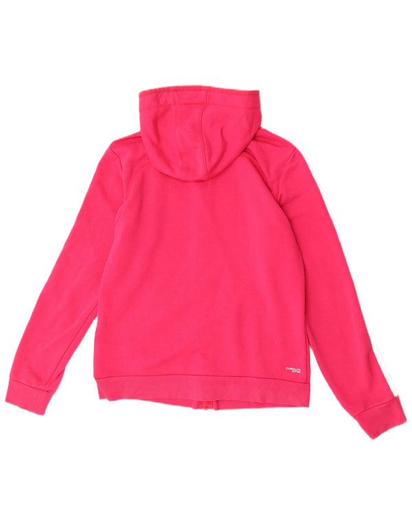 Maglione con cappuccio e zip Adidas Climalite da donna UK 12/14 Cotone rosa medio