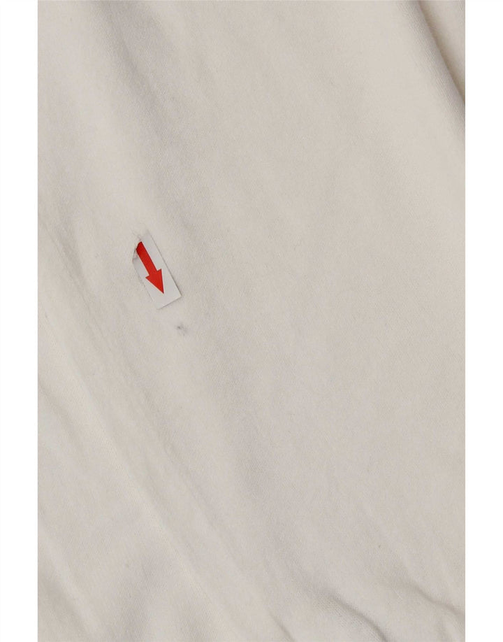 Maglione maglione con scollo a barca da donna Zara UK 12 cotone bianco medio